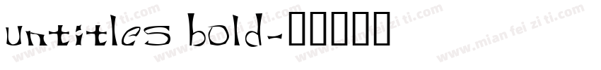 untitles bold字体转换